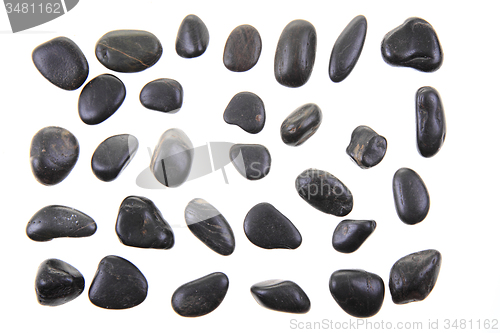 Image of black stones isolated 