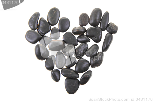 Image of black stones isolated 