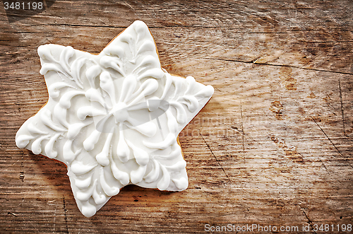 Image of Star shaped gingerbread cookie