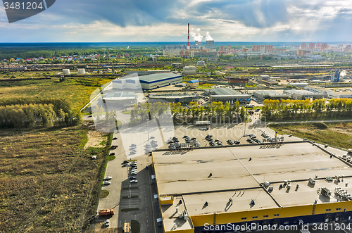 Image of Group of car shops and railway node. Tyumen.Russia