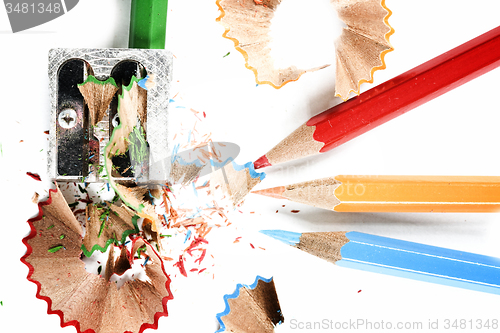 Image of Pencils and sharpener
