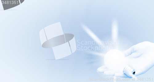 Image of Background with lit lightbulb