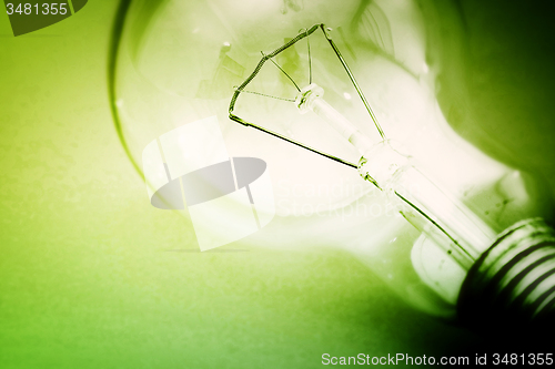 Image of Background with lit lightbulb