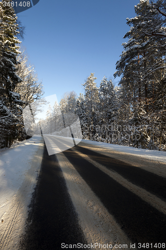 Image of the winter road  