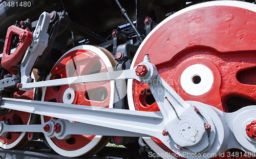 Image of wheels of the old train  