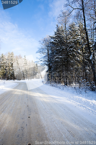 Image of the winter road  