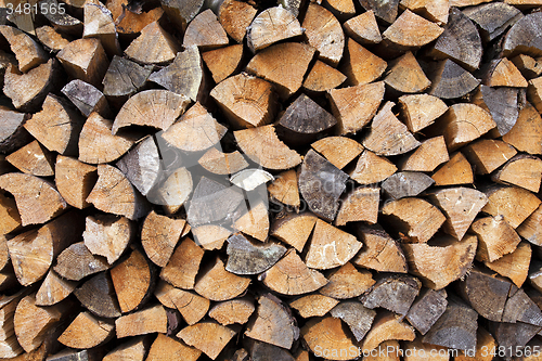 Image of chipped logs  