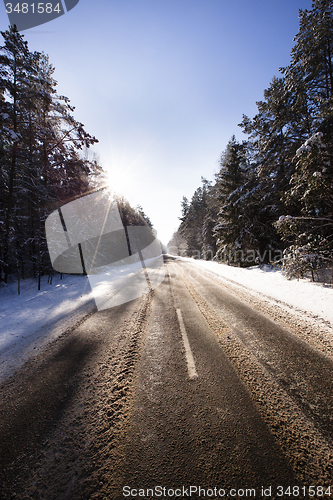 Image of the winter road  