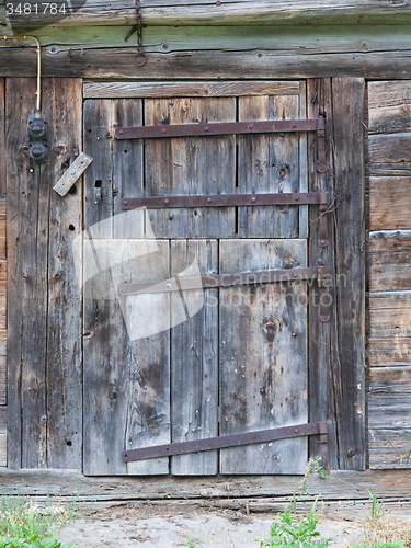 Image of Old door in a wooden shed