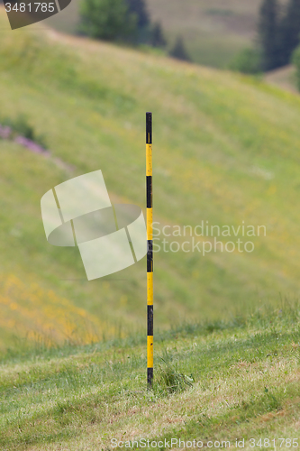 Image of Walking path marked with large poles