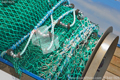 Image of a pile of fishing nets 