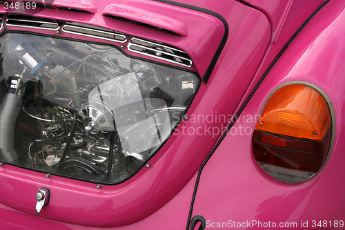 Image of Pink vintage car