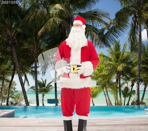 Image of man in costume of santa claus