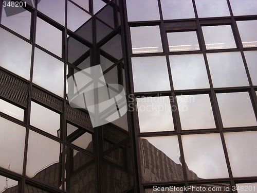 Image of buildings reflections