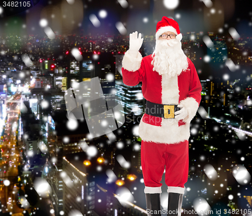 Image of man in costume of santa claus