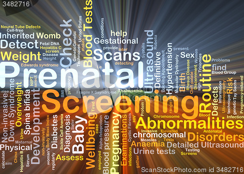 Image of Prenatal screening background concept glowing