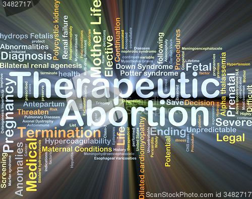 Image of Therapeutic abortion background concept glowing