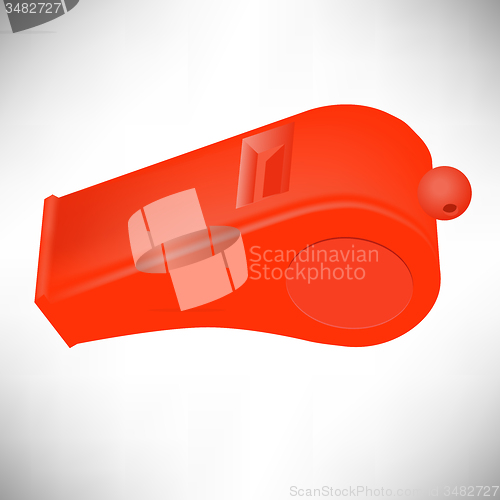 Image of Red Plastic Whistle 