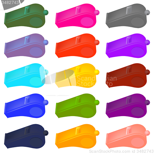 Image of Colorful  Plastic Whistle 