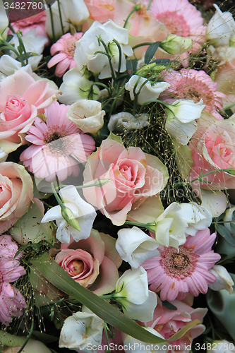 Image of Bridal flower arrangement in pink and white