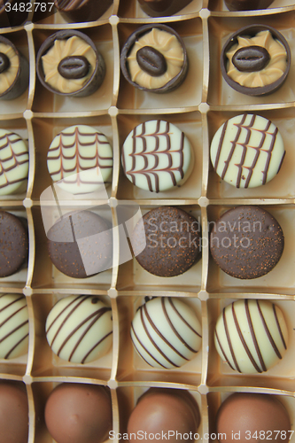 Image of Chocolate candies in a box