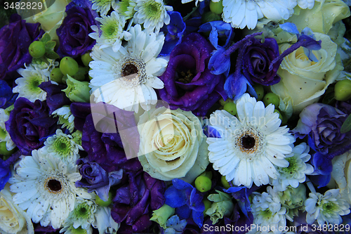 Image of Bridal arrangement in blue and white