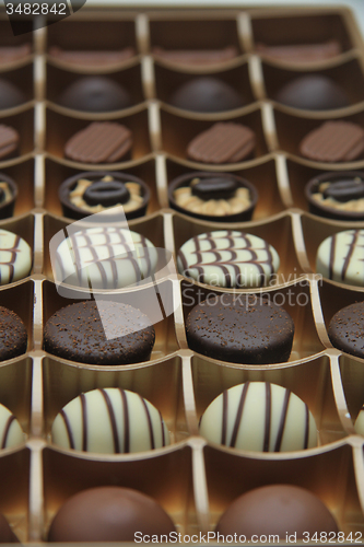 Image of Chocolate candies in a box