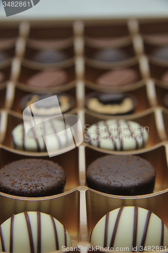 Image of Chocolate candies in a box