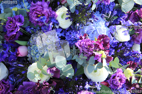 Image of Blue wedding arrangement