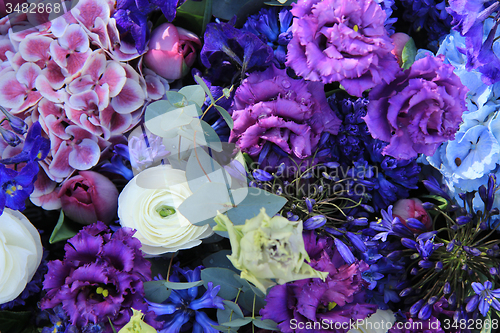 Image of Blue wedding arrangement