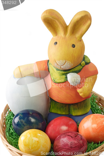Image of Basket with easter eggs