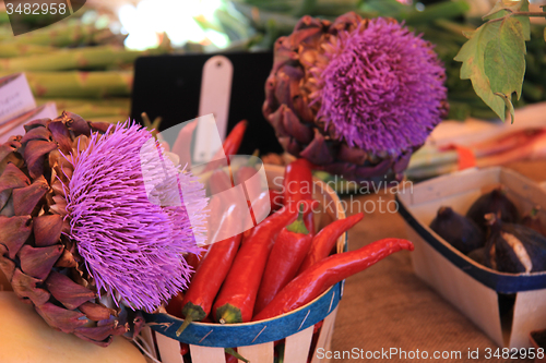 Image of Artichokes and peppers
