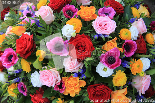 Image of Bright colored bridal flowers