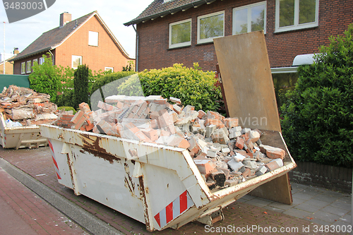 Image of Loaded dumpster