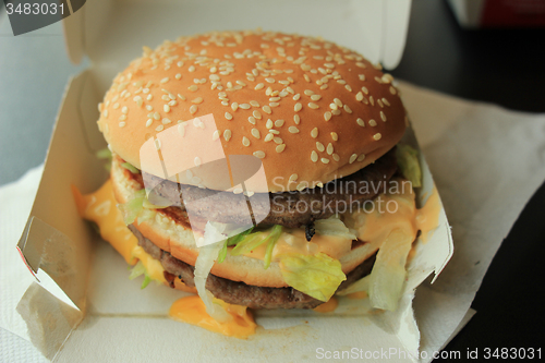 Image of Hamburger in a carton box