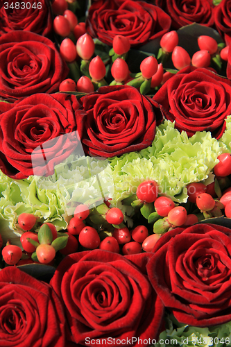 Image of Red rose wedding arrangement