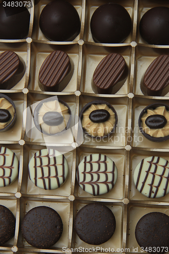 Image of Chocolate candies in a box