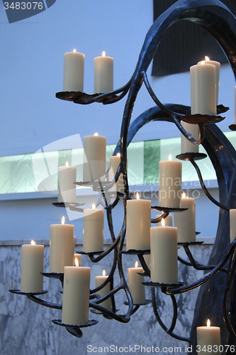 Image of Candles at a funeral service