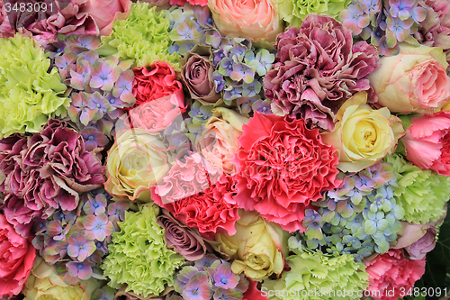 Image of Pastel wedding arrangement