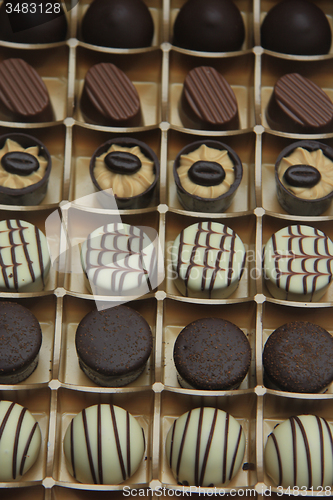 Image of Chocolate candies in a box