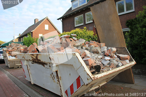 Image of Loaded dumpster