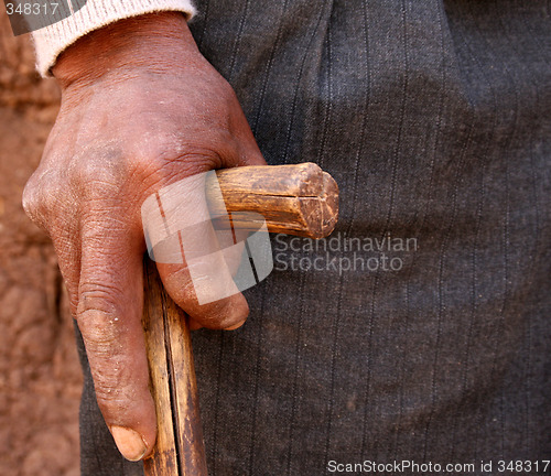 Image of hand of old man