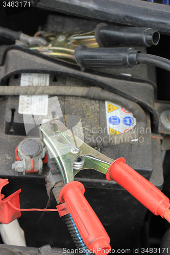 Image of car battery charging