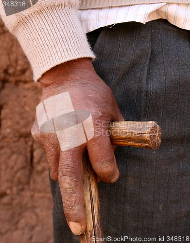 Image of hand of old man