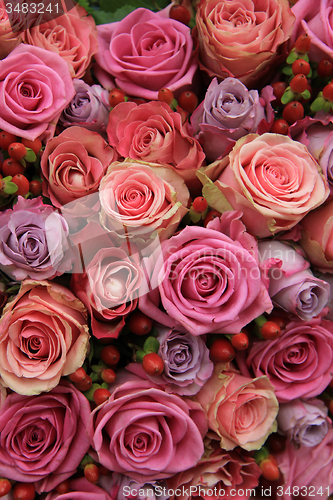 Image of Pastel roses wedding arrangement