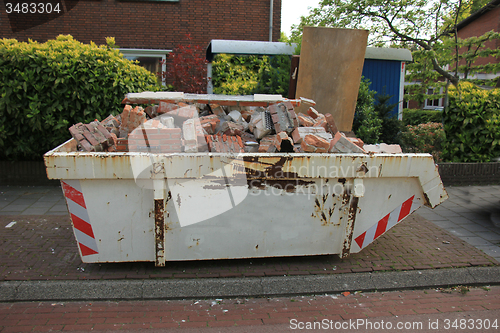 Image of Loaded dumpster