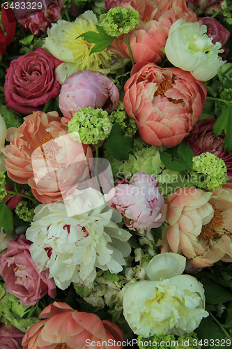 Image of Peonies in a wedding arrangement