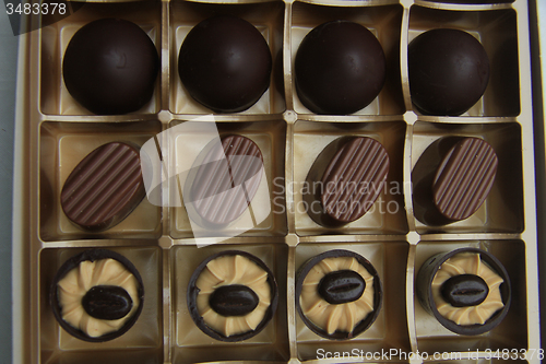 Image of Chocolate candies in a box