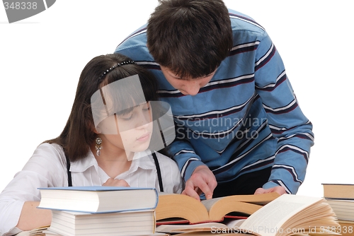 Image of Boy And Girl Reading