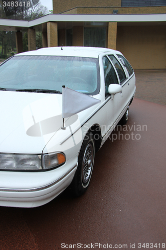 Image of White hearse